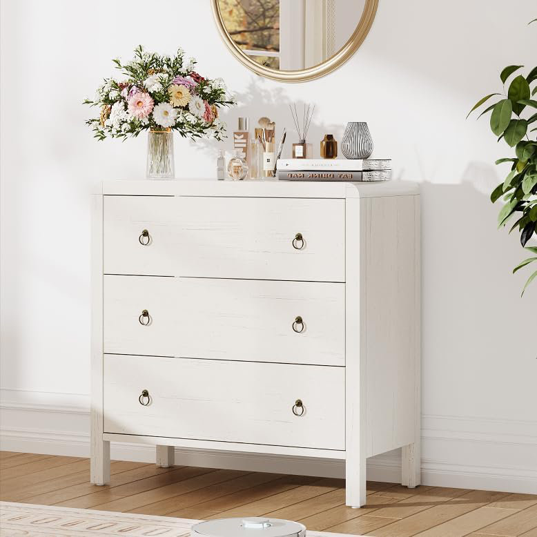 76.2cm W 3 - Drawer Chest of Drawers, White