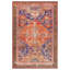 Tapis orange / mauve tissé à la machine Damaya-88037023