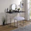 Bureau de meuble-lavabo noir et chrome