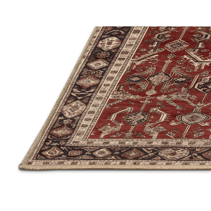 Machine Washable Persian Brown Area Rug, Rectangle 2' x 3'