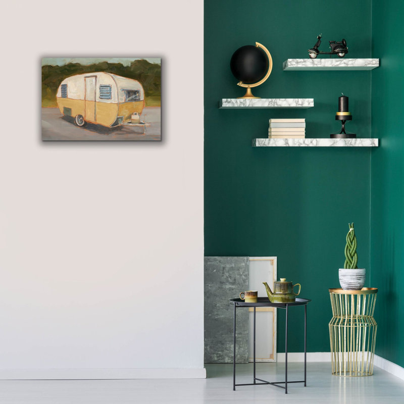 "Epic Graffiti" Retro Camper 2 "par Ethan Harper, art mural sur toile, 26 po x 18 po
