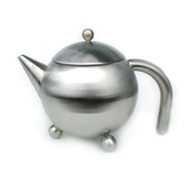 Korkmaz Perla Maxi Stainless Steel 1.2 Liter Tea Pot and 2 Liter Kettle Set