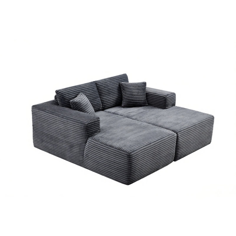 Canapé-lit rembourré 73,4 po 2 places, Dark Grey