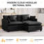Canapé modulaire rembourré en similicuir avec repose-pieds-1235254929-1235254930