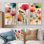 «Watercolor Poppy Gardens - Poppy Large», ensemble de reproductions d'art mural