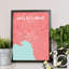 Melbourne City Map - No Frame Print-651011059