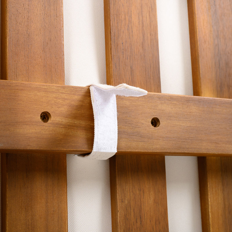 Chaises de salle à manger d'extérieur en bois d'acacia rustique avec coussins hydrofuges Rivara