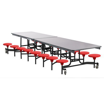 NPS® Mobile Cafeteria Table with 16 Stools