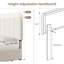 Structure de lit double, lit plateforme tapissier en velours avec tête de lit réglable et 4 tiroirs de rangement à roulettes, aucun sommier requis, assemblage facile, blanc-131225311-131225313