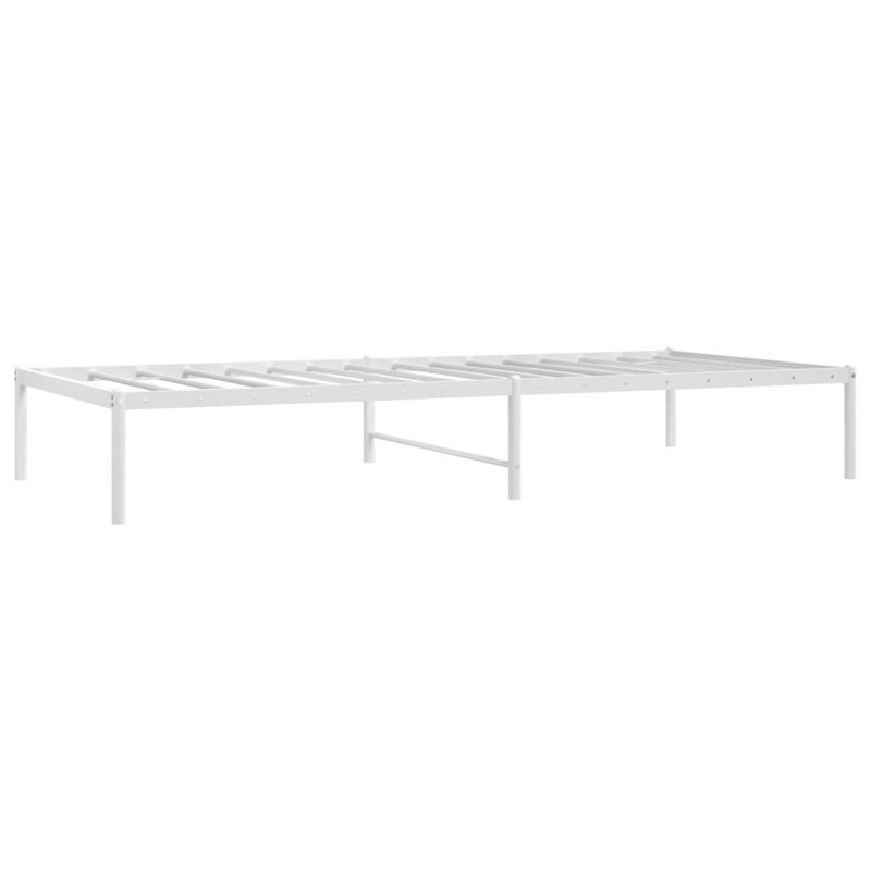 Metal Bed Frame White, European Single (90 x 200cm)