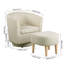 Fauteuil demi-tonneau pivotant avec repose-pieds Sharolynn-344291372