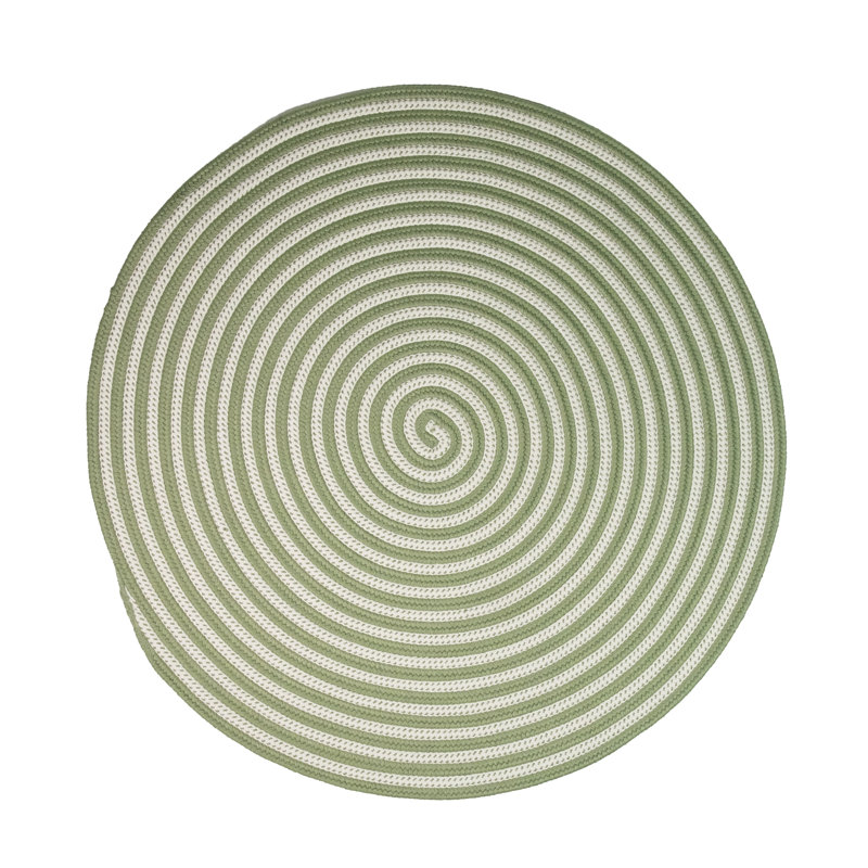 Tapis d'intérieur / extérieur rond en polypropylène tressé à la machine Vecchio, Rond 10 pi