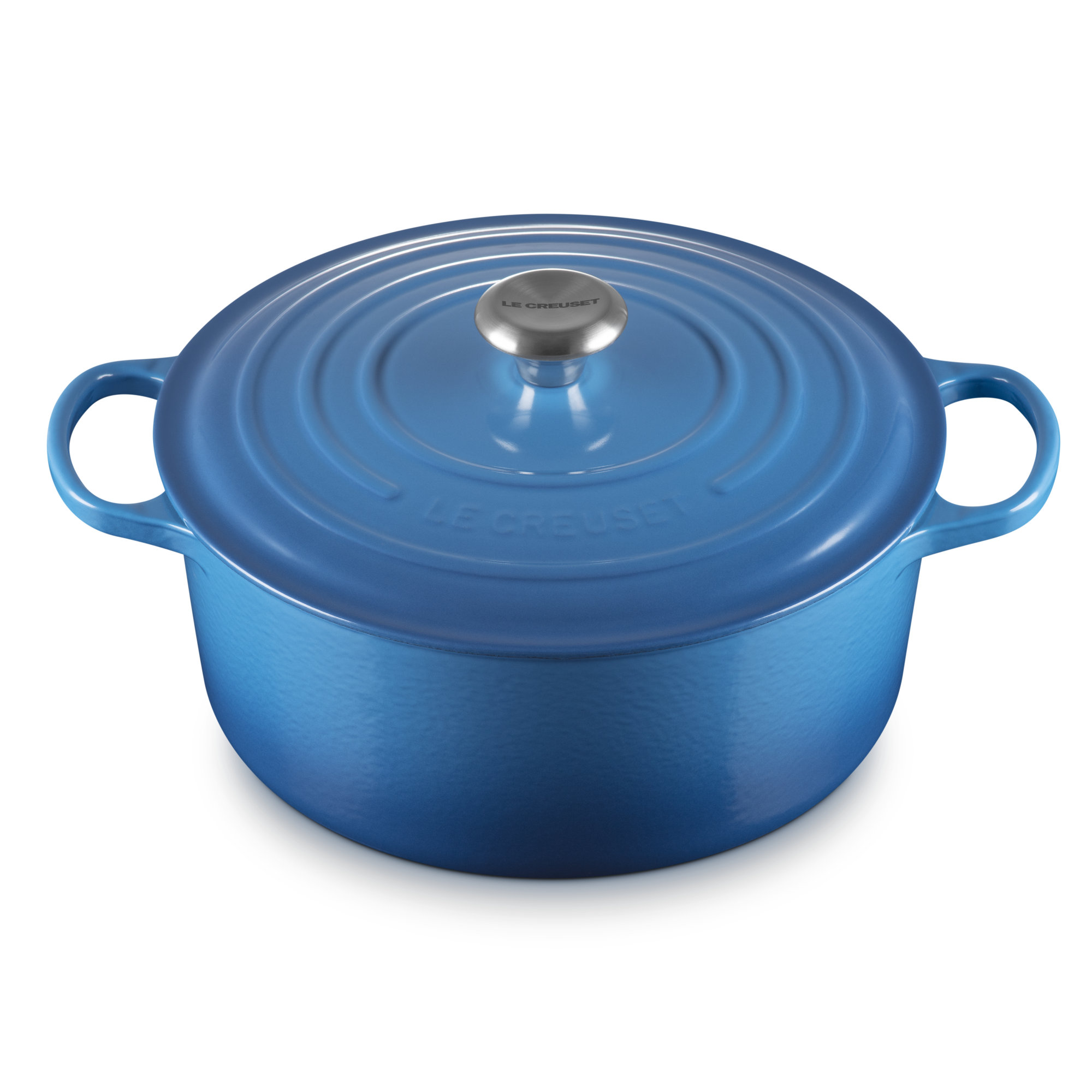 Le Creuset Signature Enameled Cast Iron Round Dutch Oven with Lid, 7.25 quarts, Marseille