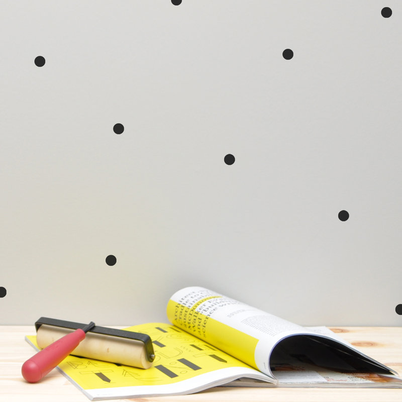 Abstract Non-Wall Damaging Wall Decal, Black