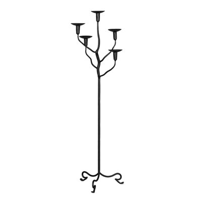 Manor 49'' H Iron Floor Candelabra