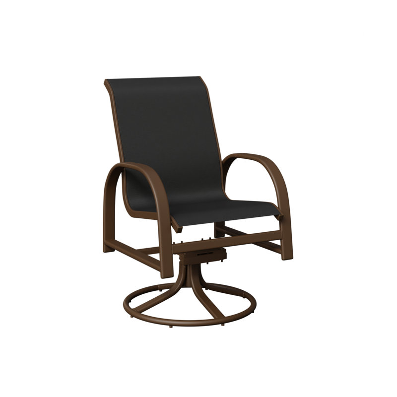 Chaise berçante berçante pivotante Berlin Gardens, Veine d'aluminium et de bois mesquite, Noir