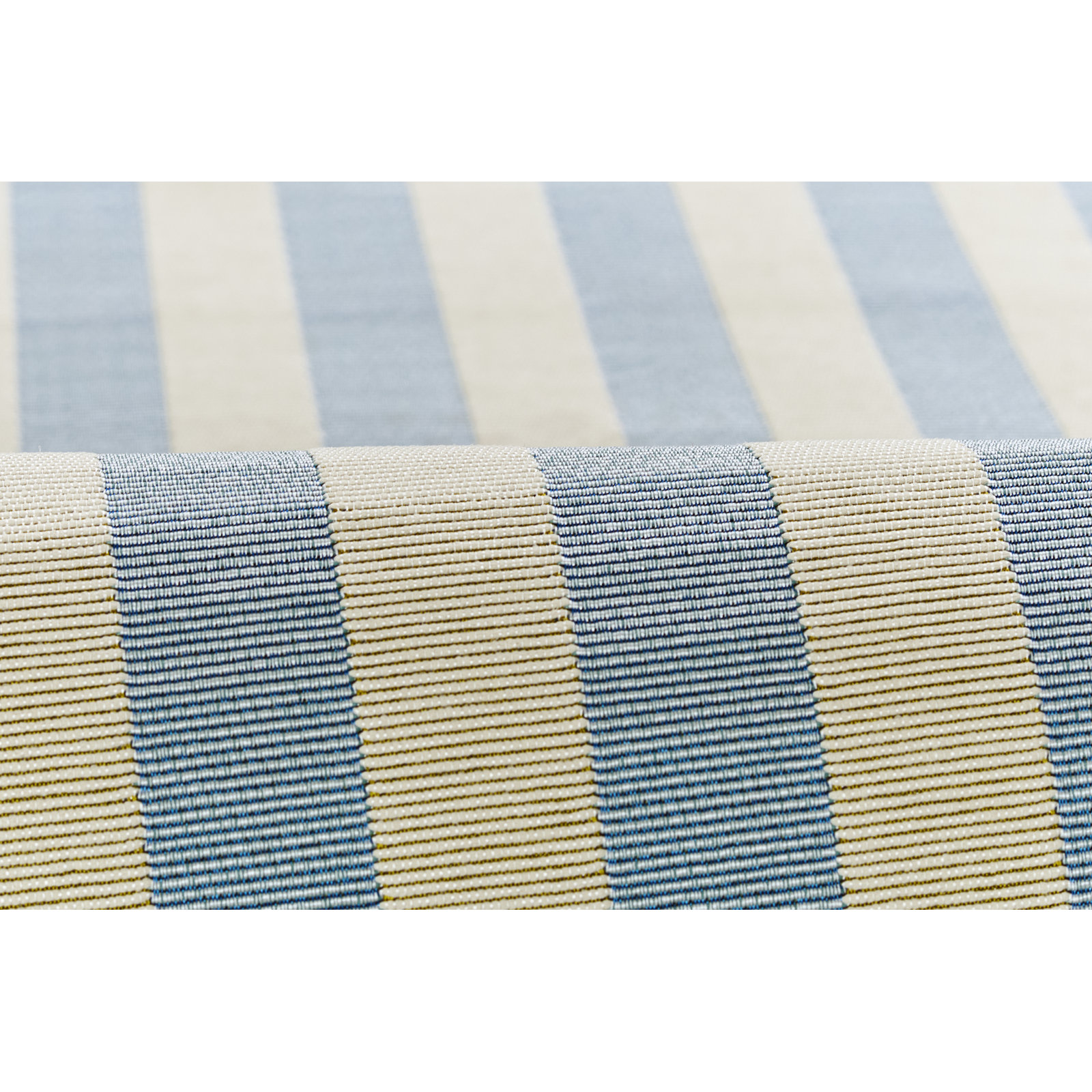 Holloway Blue Striped Outdoor Rug, 2' X 3'