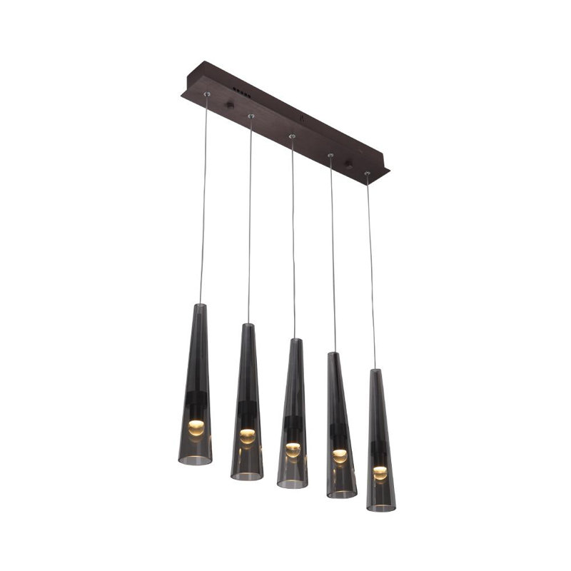 Luminaire suspendu pour îlot de cuisine 5 lumières DEL