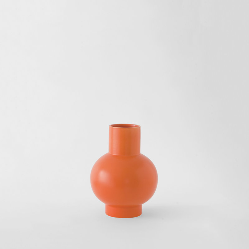 Strøm Vase by Nicholai Wiig-Hansen, Vibrant Orange, overall height- 6.3"