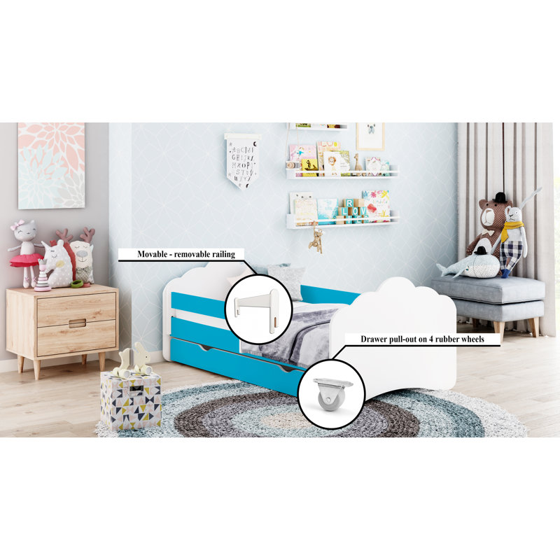 Burkey Cabin Bed Themed Beds, Blue
