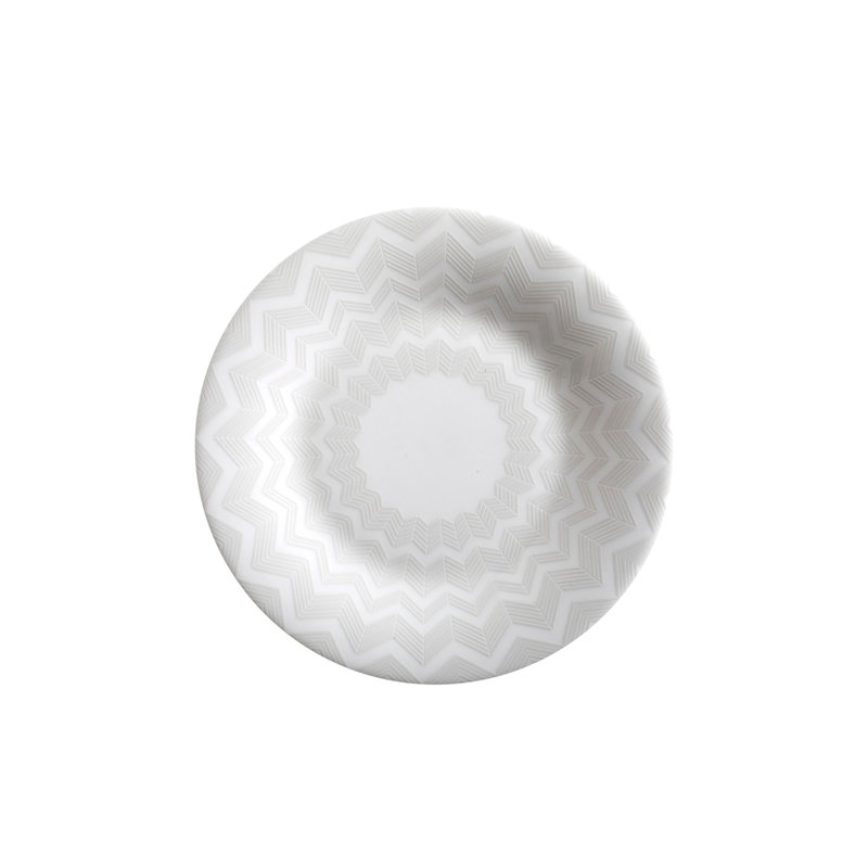 Missoni Bread And Butter Plate Zig Zag White Set 2 Pcs. Diam. 6"