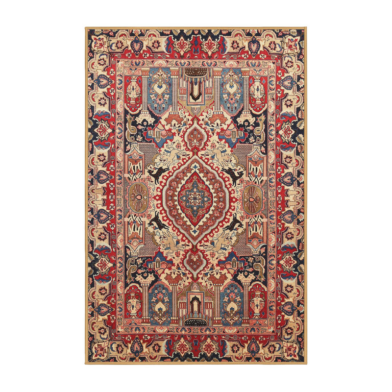 Tapis rouge à motif sud-ouest, Rectangle 8 pi x 10 pi