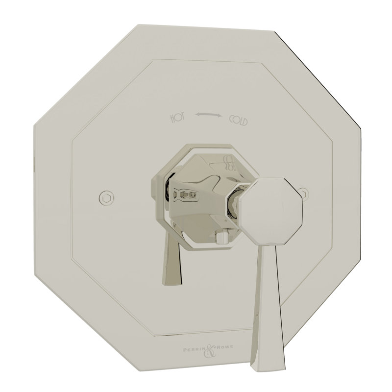 Deco 3/4" Thermostatic Trim Without Volume Control, Polished Nickel