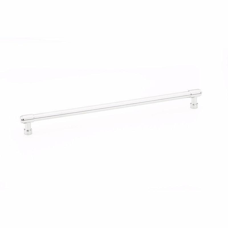 Emtek Jasper Bar Cabinet Pull, Polished Chrome, 12" Center To Center