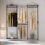 Heavy Duty Wall-Mounted Metal Clothes Rail Open Wardrobe
