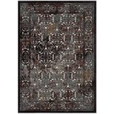 Tapis brun foncé et bleu argenté Westia