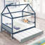 Lit double gigogne bleu marine