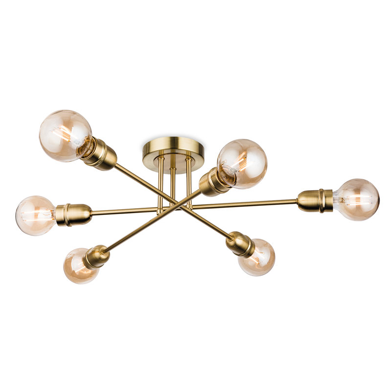 Flush Ceiling Fittings Flush Mount, Brushed Brass