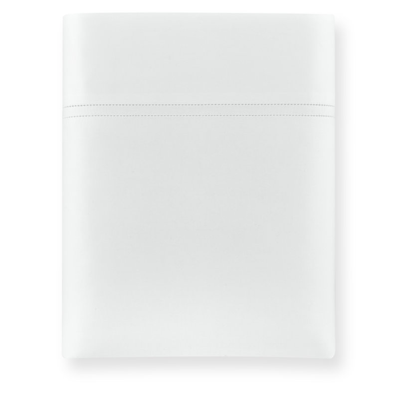 Lyric 500 Thread Count 100% Cotton Percale Flat Sheet, King, White