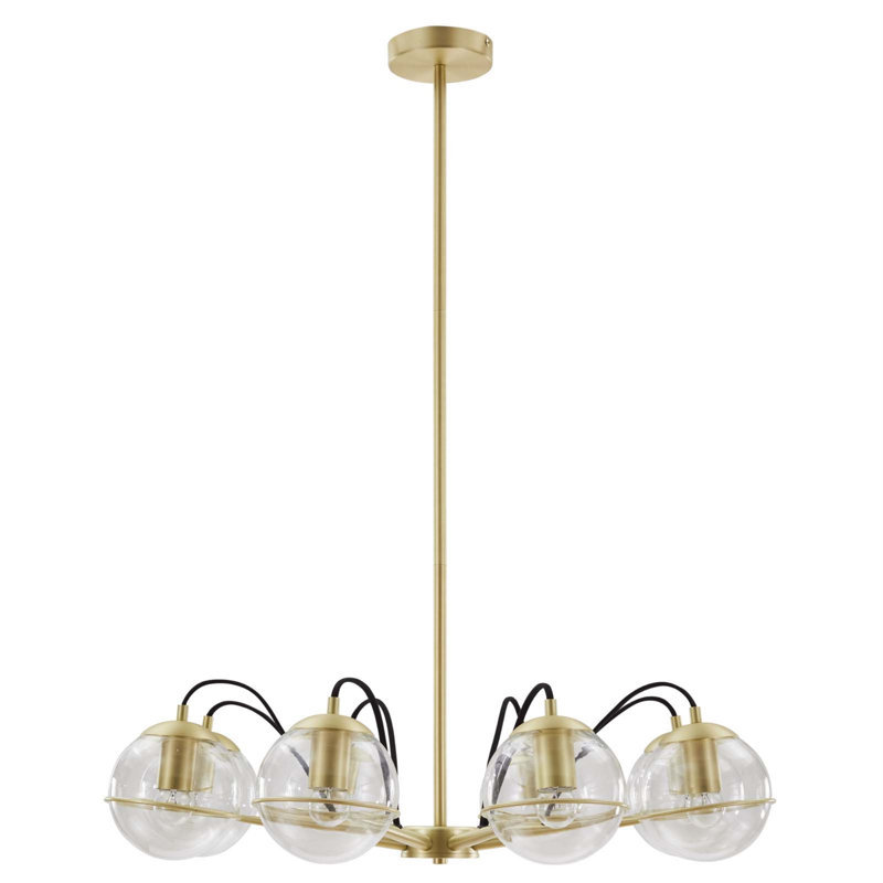 Lustre 8 lumières Hanna de Modway, Transparent