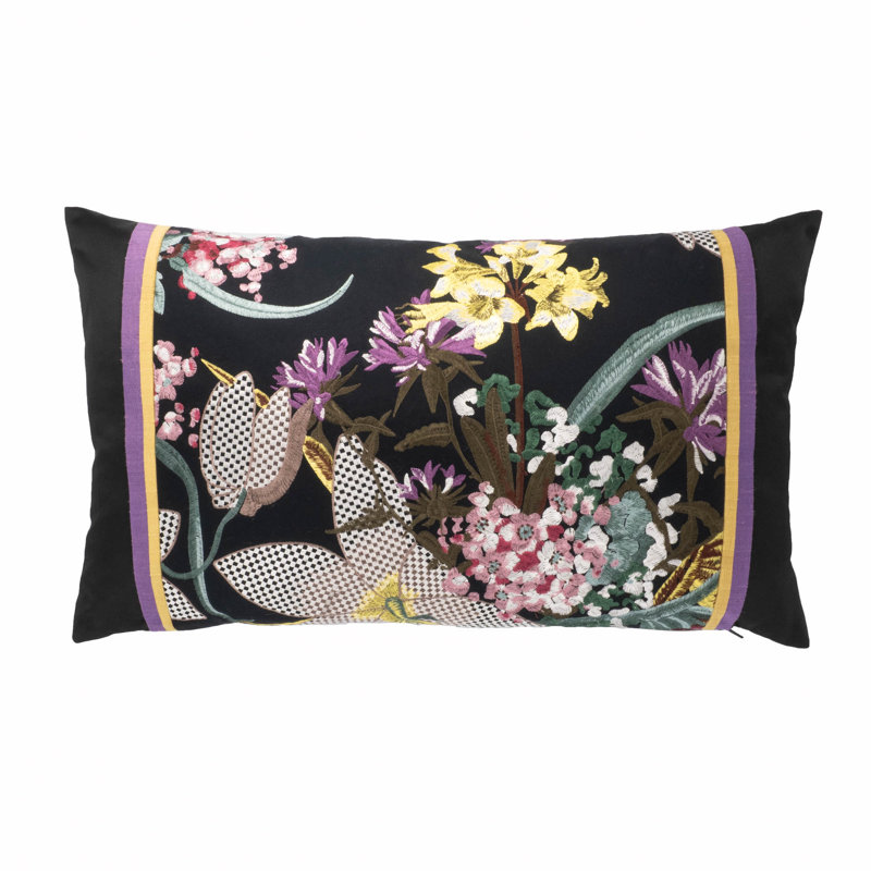 Floral Satin Pillow Cover