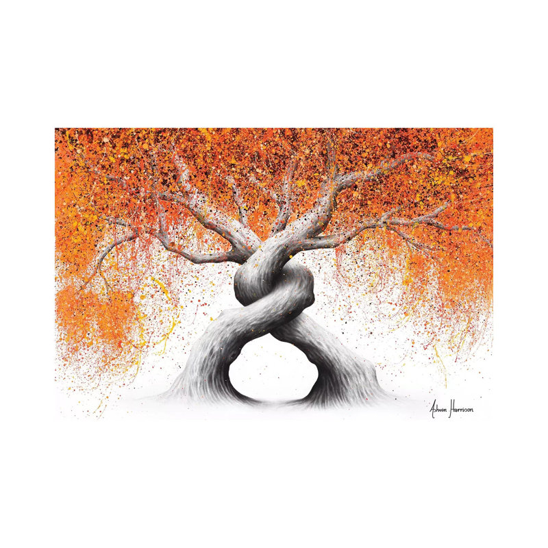 Twisting Love Trees by Ashvin Harrison - Print on Canvas, 20.32 cm H x 30.48 cm W, Wrapped Canvas