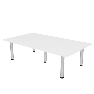 Rectangle Shaped Meeting Room Table with Post Legs