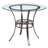 Round Glass Top Metal Base Dining Table