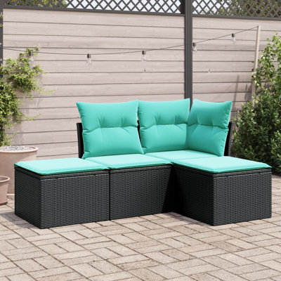 Ensemble de canapé de patio avec coussins 4 pièces Latitude Run®