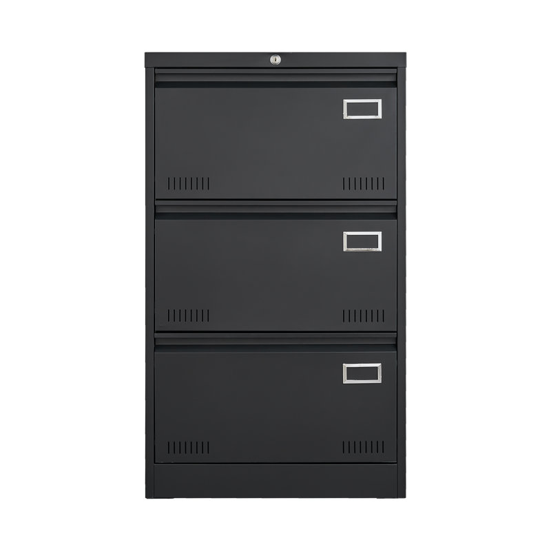 Commode d'appoint en métal Shuman, Noir