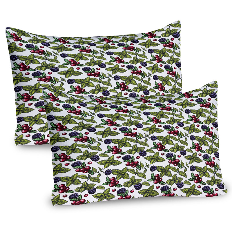 Ensemble de 2 taies décoratives Ambesonne Cranberry
