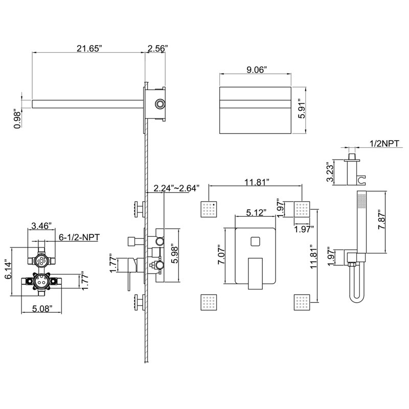 All-In-One Kit with Rough in-Valve