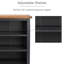 Aulay Tall Bookcase, Midnight Blue, Adjustable Shelves-844608809