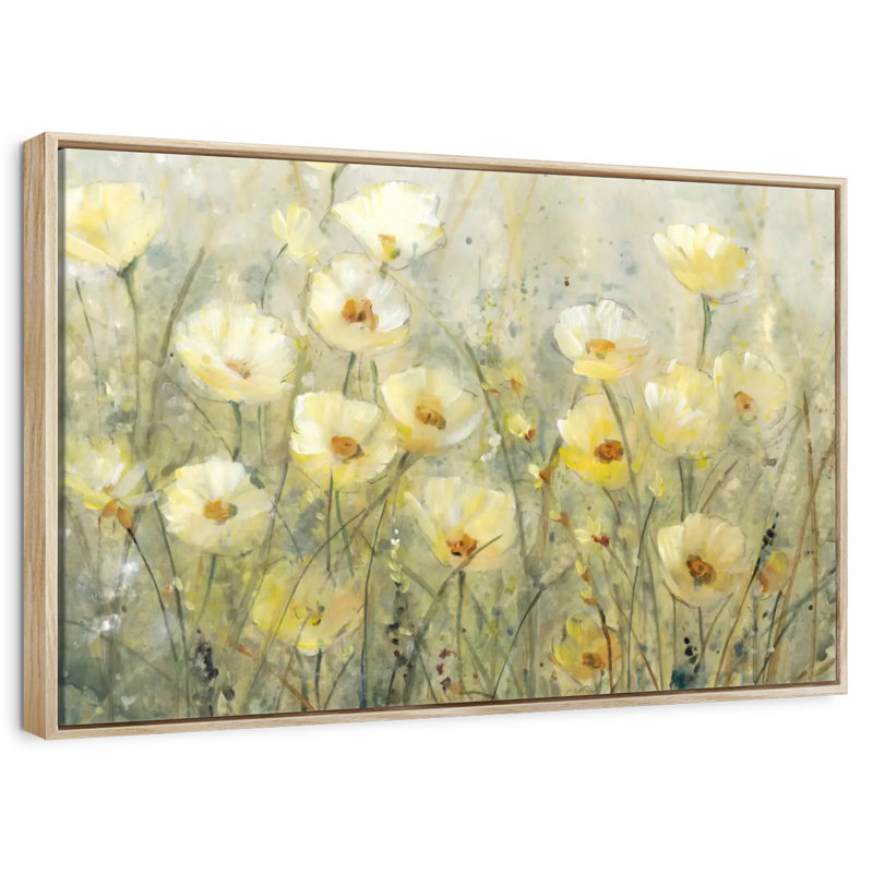 Summer In Bloom I, 25" X 17", Floating Frame Natural Wood