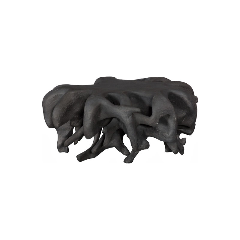 Table basse Cast, ronde, gris anthracite