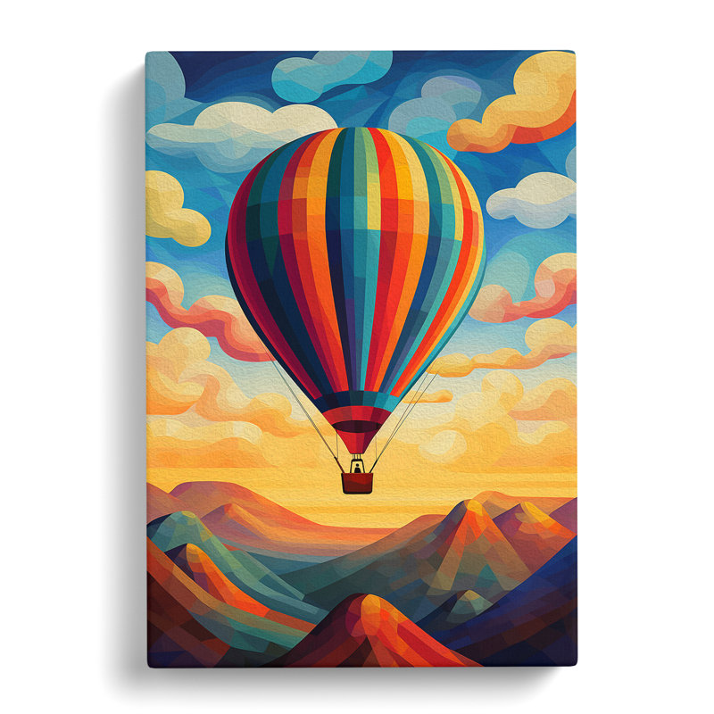 Hot Air Balloon - Wrapped Canvas, 76cm H x 50cm W x 3cm D