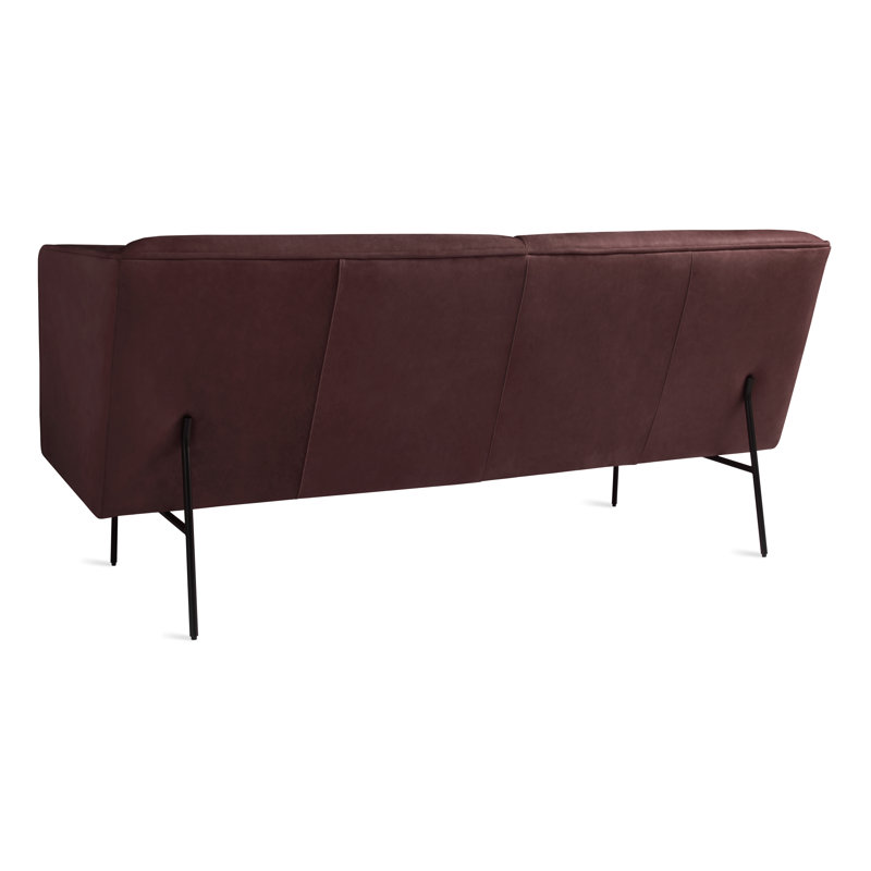 Dandy Sofa, 32" H x 86" W x 37" D, Oxblood Genuine Leather