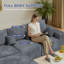 3 Seater Fabric Corner Sofa-2062827732