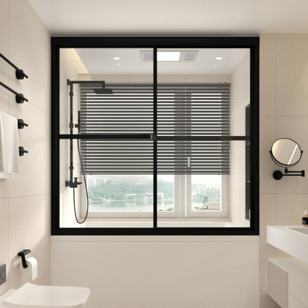 59'' W x 56'' H Double Sliding Framed Tub Door NIVEAL