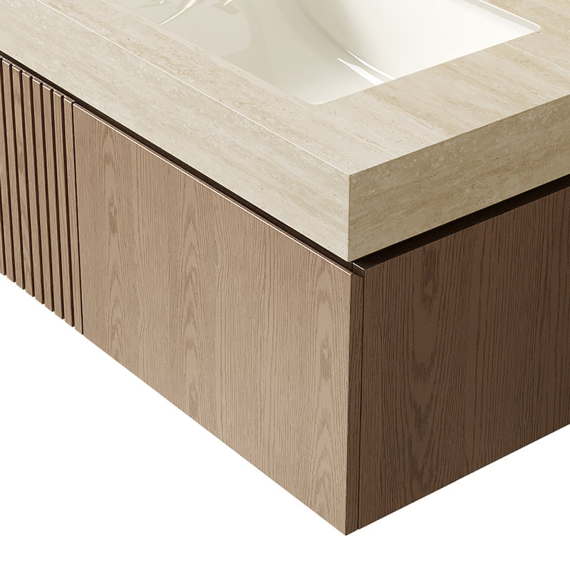 Armoire de salle de bain flottante Mid-Century